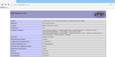 Windows10配置Apache+php7教程