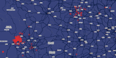 使用百度地图+经纬度绘制数据可视化地理分布